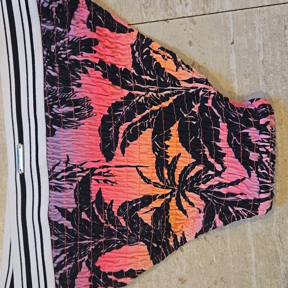 Victoria's Secret Ruched Palm Tree Design Print Cheeky Bikini Bottoms - Picture 5 of 7